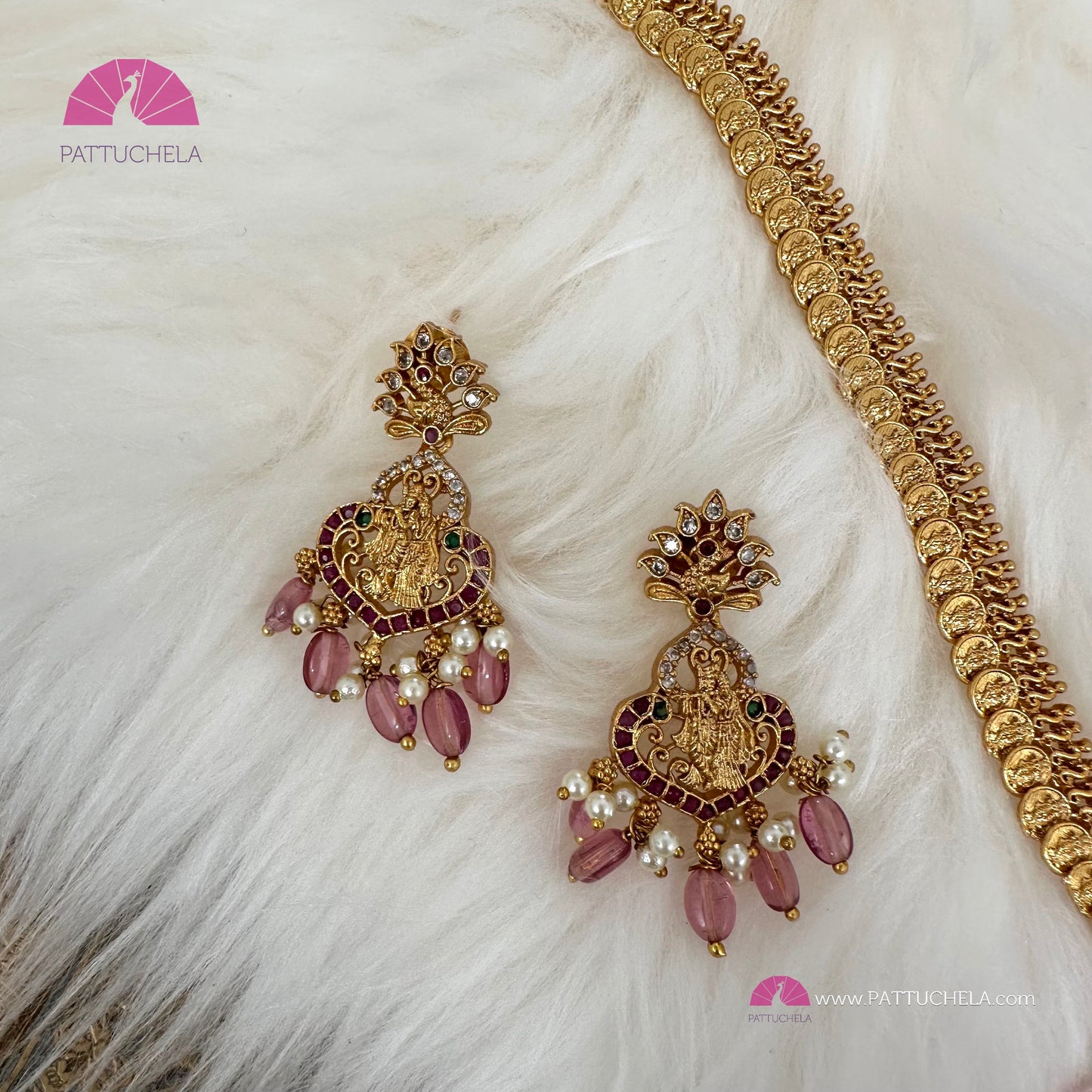 Long Coin mala with Pendant | Kashu Mala | Lakshmi necklace | Haar | Kerala jewelry | Temple Jewellery | Kemp Jewelry | Indian Jewelry
