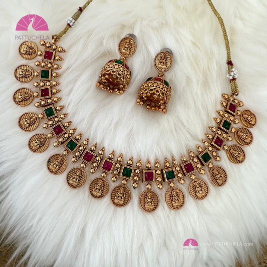 Matte Finish Coin mala | Kashu Mala | Lakshmi necklace | Traditional Kerala Ornaments | Temple Jewellery | Kemp Jewelry | Indian Jewelry