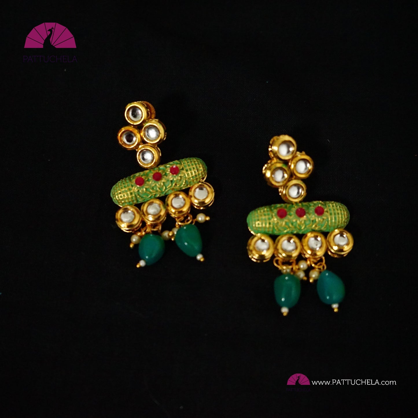 Green Enamel Kundan Chocker Necklace Set | Polki Jewelry | Wedding jewelry | Indian Jewelry