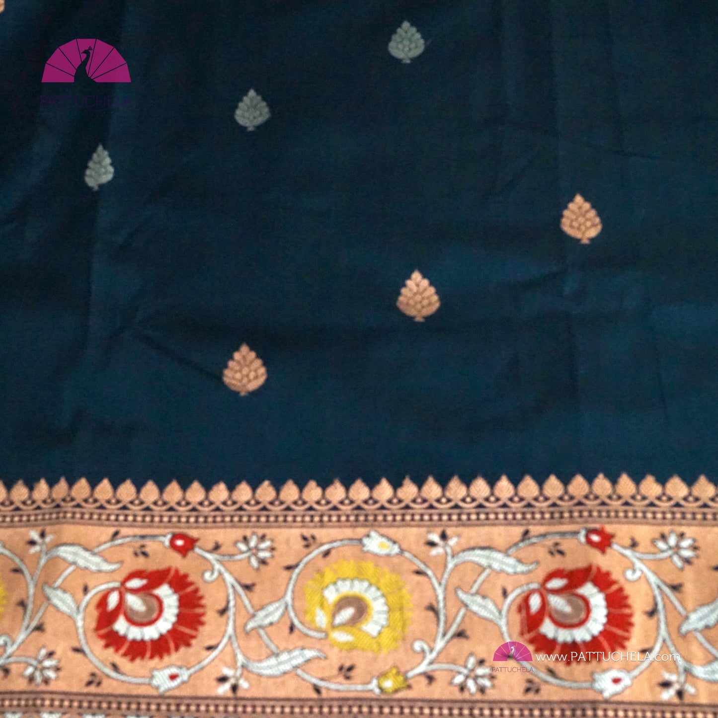 Pure Banarasi Tilfi handloom Katan Silk with Meenakari Borders