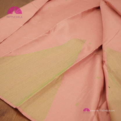 Dusty Pink Kanchipuram Soft Silk Saree with Unique Temple Border | Pastel Kanchi | Light Weight Kanchipuram | Statement Saree | Party Wear | Silk mark Certified | Kanchivaram Silks