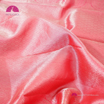 Pure Kanchipuram Handloom SILK MARK CERTIFIED Saree in Lavender and Pink Hues